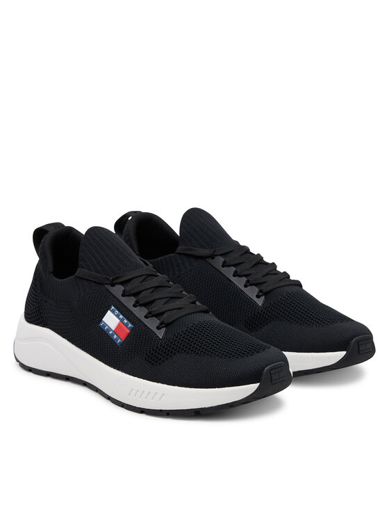 Tommy Jeans Tommy Jeans Sneakersy Runner Kntitted EM0EM01555 Czarny