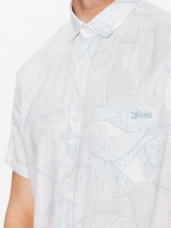 Guess Guess Cămașă M3GH71 WFDZ0 Albastru Regular Fit