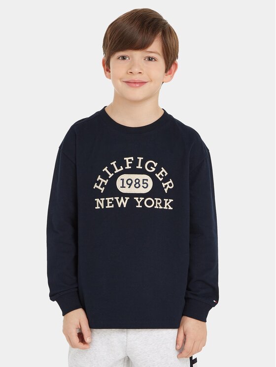 Tommy Hilfiger Blúzka KB0KB08549 S Tmavomodrá Regular Fit