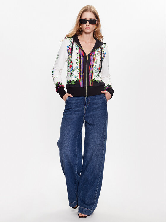 Versace Jeans Couture Versace Jeans Couture Суитшърт 74HAI3A6 Бял Regular Fit