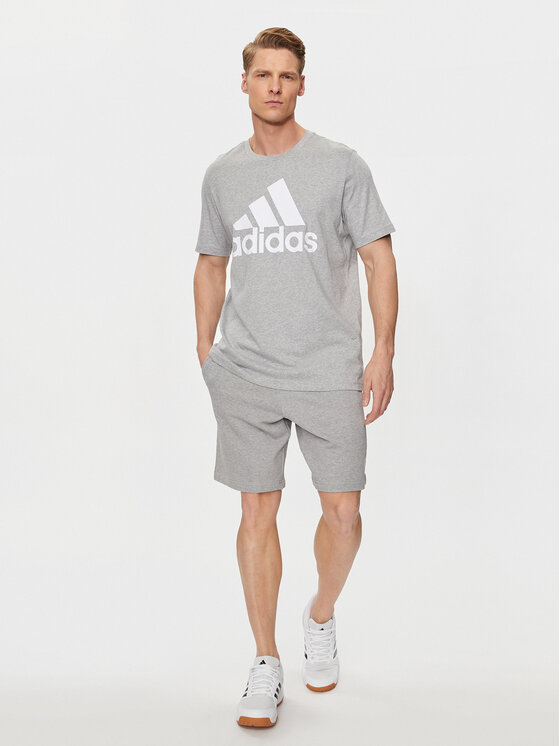 adidas adidas Tričko Essentials Single Jersey Big Logo T-Shirt IC9350 Sivá Regular Fit