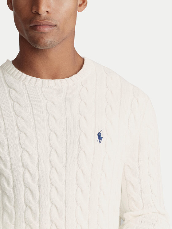Polo Ralph Lauren Polo Ralph Lauren Sweter 710775885024 Écru Regular Fit