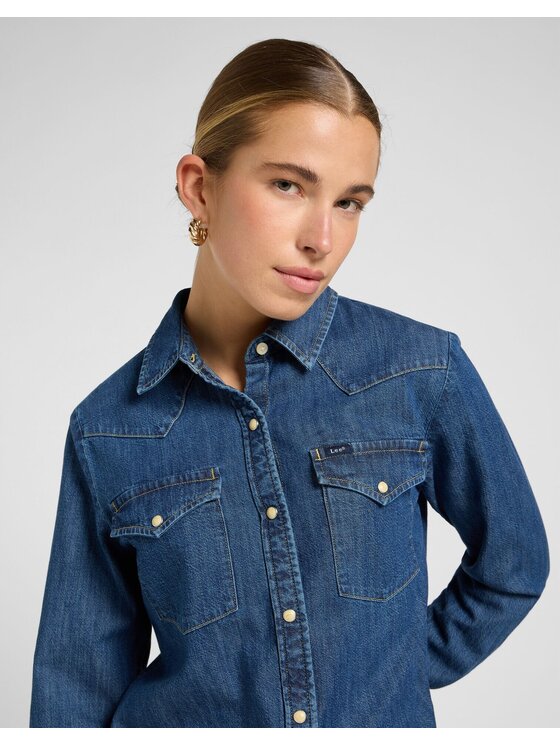 Lee Lee Koszula REGULAR WESTERN SHIRT Niebieski Regular Fit