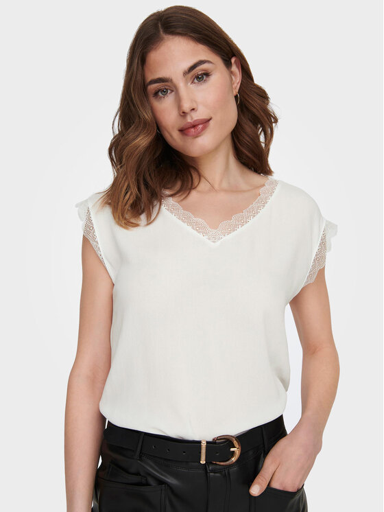 ONLY ONLY Bluză Jasmina 15252241 Alb Regular Fit