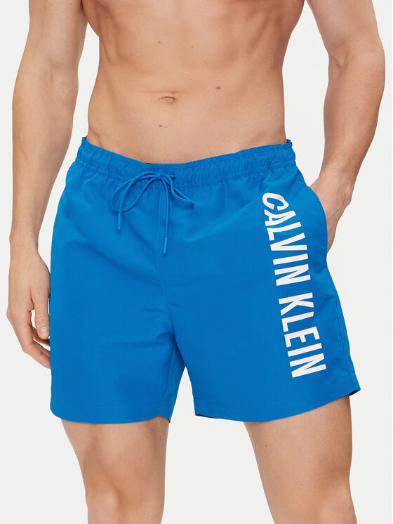 Calvin Klein Swimwear Peldšorti KM0KM01004 Zils Regular Fit