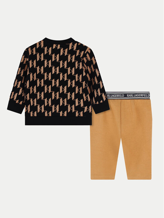 Karl Lagerfeld Kids Karl Lagerfeld Kids Komplet bluza i spodnie materiałowe Z30293 M Kolorowy Regular Fit