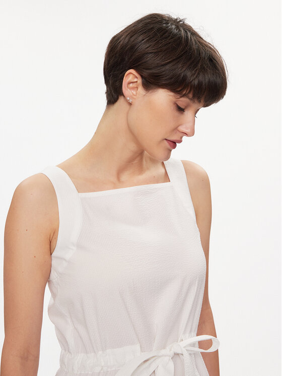 Max Mara Leisure Max Mara Leisure Ljetna haljina Panfilo 2416221068 Bijela Regular Fit