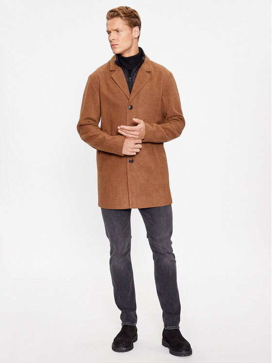 Jack & Jones Jack & Jones Prehodni plašč 12236160 Rjava Regular Fit