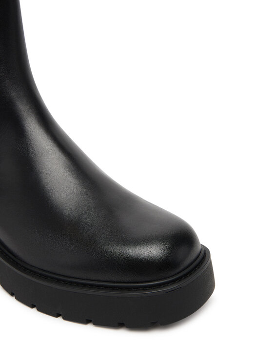 Calvin Klein Jeans Calvin Klein Jeans Kotníková obuv s elastickým prvkem Combat Mid Chelsea Boot Hw Lth YW0YW01869 Černá