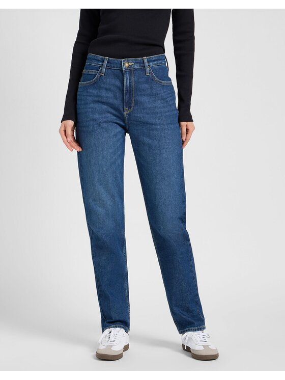 Lee Lee Jeansy CAROL Niebieski Straight Leg