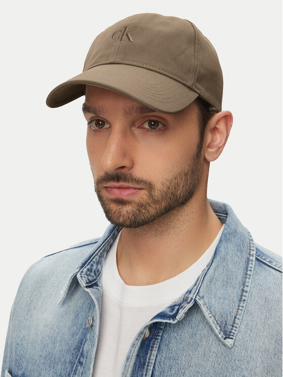 Calvin Klein Calvin Klein Cepure ar nagu Monogram Embroidery Baseball Cap LV04K5024G Bēšs