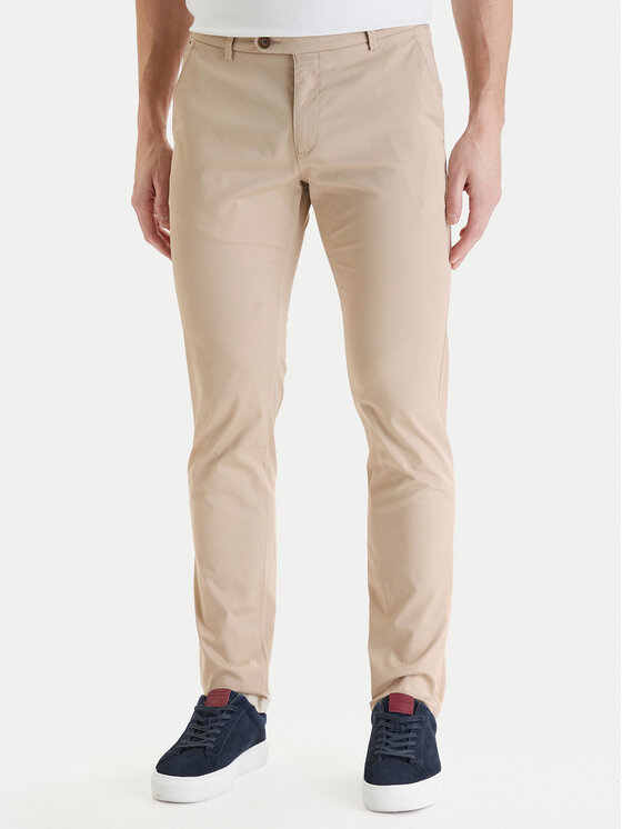 Bugatti Bugatti Chino kalhoty 4890-76301C Béžová Slim Fit