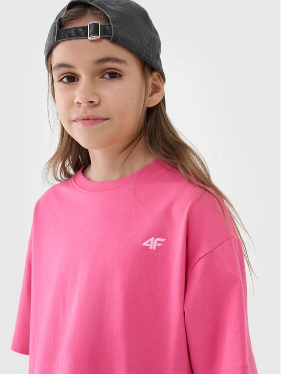 4F 4F T-Shirt 4FJWSS25TTSHF1851-54S Różowy Oversize