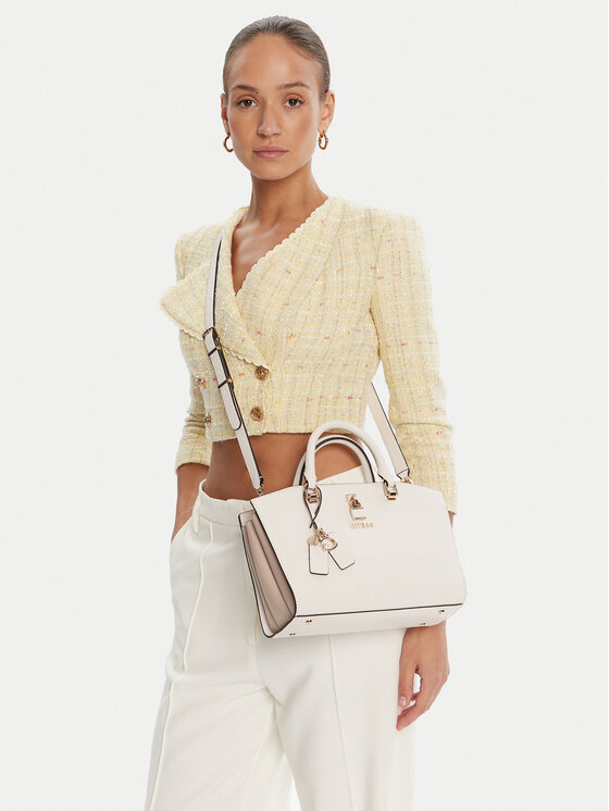 Guess Guess Дамска чанта Queensland HWVG96 55060 Кремав