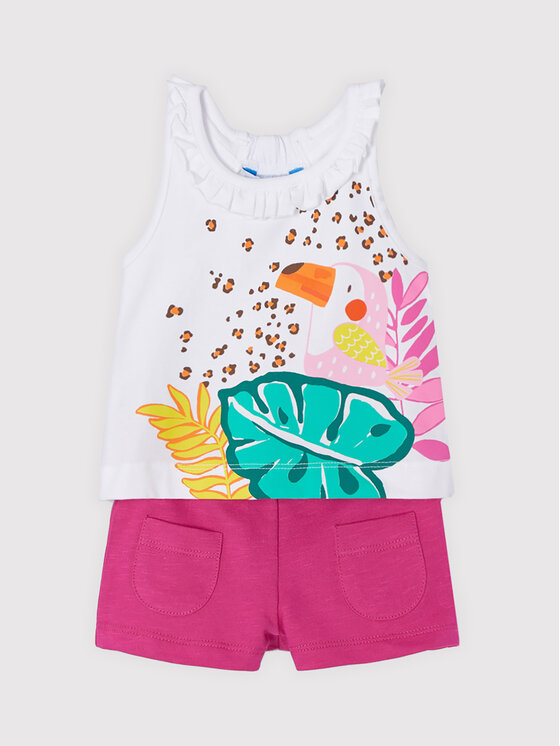 Mayoral Mayoral Set Top und Shorts 1242 Weiß Regular Fit