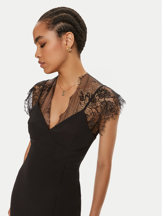 Imperial Imperial Коктейлна рокля A9990001R Черен Slim Fit