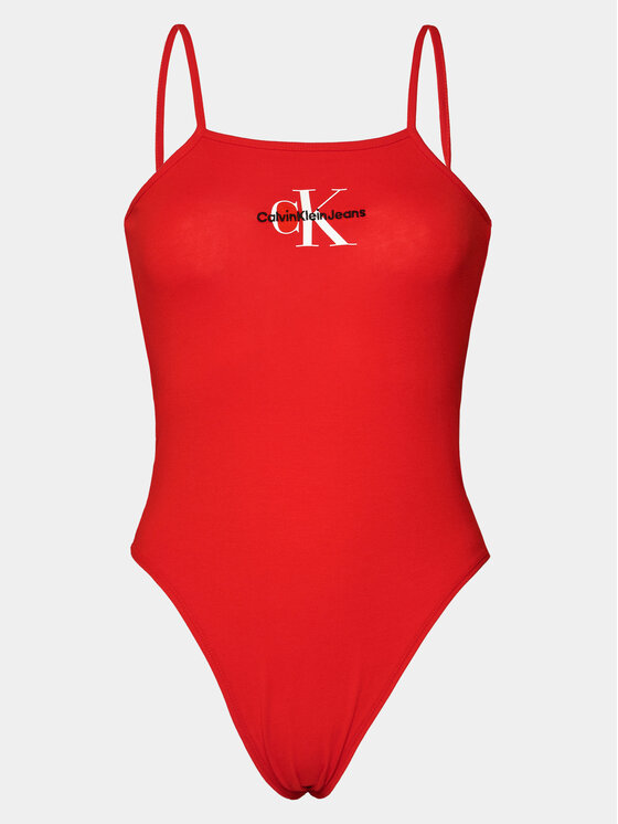 Calvin Klein Jeans Calvin Klein Jeans κορμάκι Monologo J20J223421 Κόκκινο Slim Fit