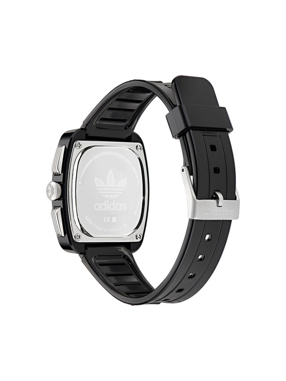 adidas adidas Laikrodis Retro Wave Two Chrono AOSY24533 Juoda