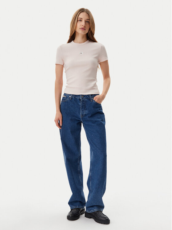 Calvin Klein Jeans Calvin Klein Jeans Majica J20J225245 Roza Slim Fit