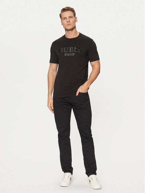 Guess Guess Majica M5RI12 J1314 Črna Slim Fit