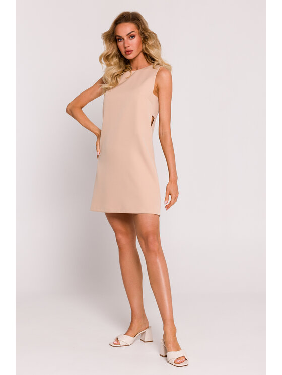 Made of Emotion Made of Emotion Večerní šaty M778 Béžová Generous Fit