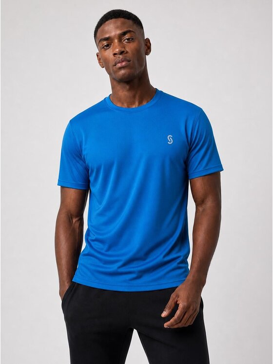 Jigga Wear Jigga Wear Koszulka techniczna 131611 Niebieski Regular Fit
