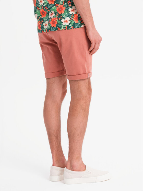 Ombre Ombre Szorty jeansowe OM-SRDS-0162 Różowy Regular Fit