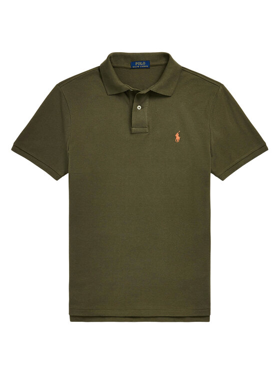 Polo Ralph Lauren Polo Ralph Lauren Тениска с яка и копчета 710782592014 Тъмнозелен Regular Fit