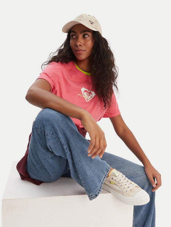 Roxy Roxy T-Shirt Oceanregular ERJZT06078 Ροζ Regular Fit