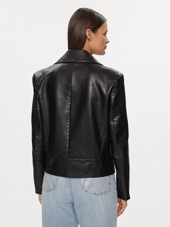 Patrizia Pepe Patrizia Pepe Яке от имитация на кожа 8O0101/E044-K103 Черен Regular Fit