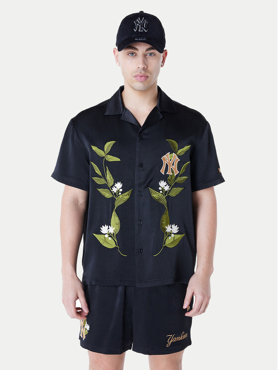 New Era New Era Πουκάμισο New York Yankees Floral Revere 60596374 Μαύρο Regular Fit