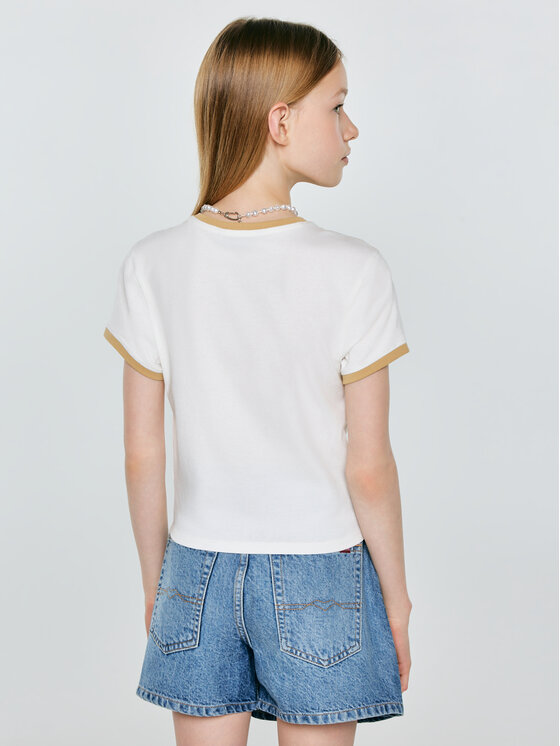 BIG STAR BIG STAR T-Shirt BETTARCA Biały Slim Fit