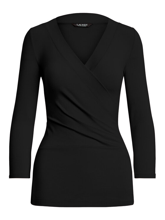 LAUREN RALPH LAUREN Lauren Ralph Lauren Μπλουζάκι 200824366001 Μαύρο Slim Fit