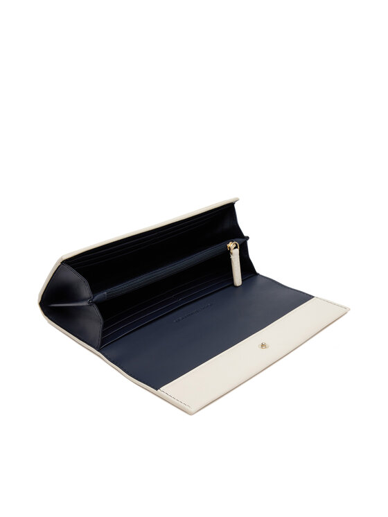 Tommy Hilfiger Tommy Hilfiger Veľká dámska peňaženka Th Legacy Flap Lrg Wallet AW0AW17267 Écru