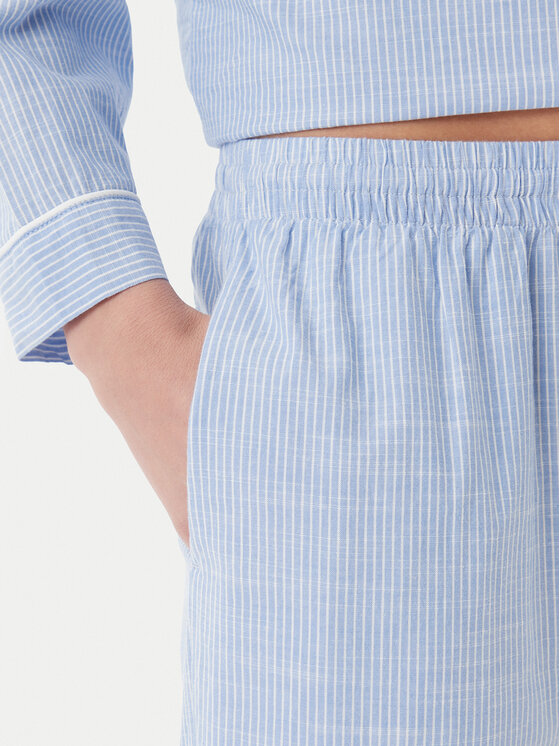 Hunkemöller Hunkemöller Pyžamové kalhoty 301492 Světle modrá Regular Fit