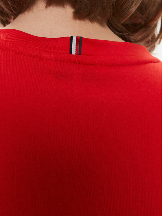 Tommy Hilfiger Tommy Hilfiger Tricou Signature WW0WW41674 Roșu Regular Fit