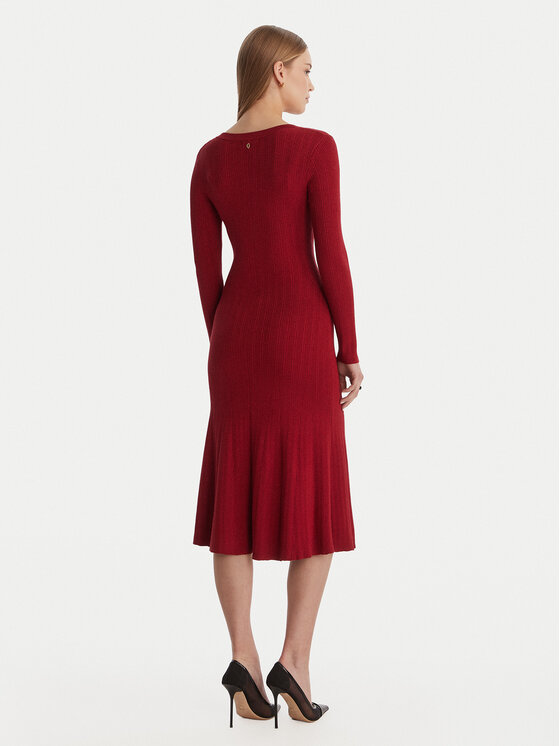 Guess Guess Trikotāžas kleita W6RK02 Z3700 Sarkans Regular Fit