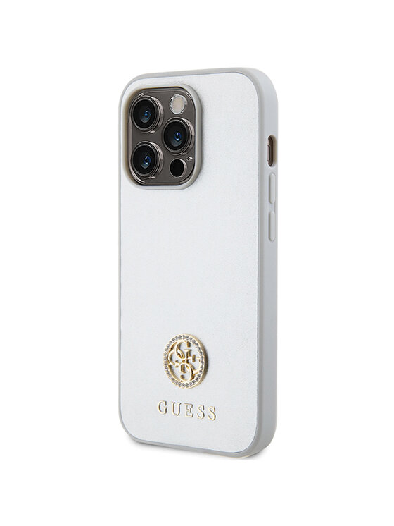Guess Guess Etui na telefon iPhone 15 Pro Srebrny