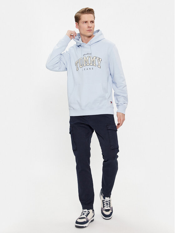 Tommy Jeans Tommy Jeans Majica dugih rukava Varsity DM0DM18401 Svijetloplava Regular Fit