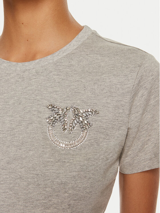 PINKO Pinko T-Shirt Nambrone 103320 A24E Šedá Relaxed Fit