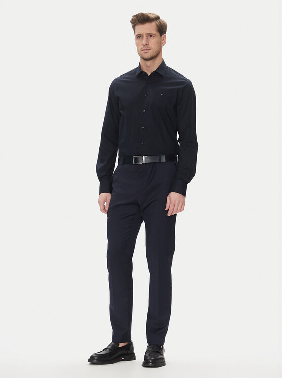Tommy Hilfiger Tommy Hilfiger Marškiniai MW0MW39279 Tamsiai mėlyna Slim Fit