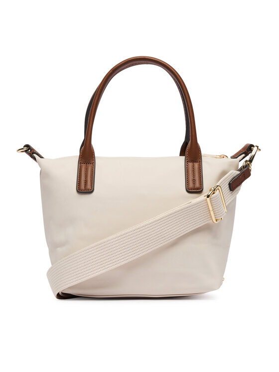Tommy Hilfiger Tommy Hilfiger Geantă Popette Mini Tote AW0AW17709 Crem