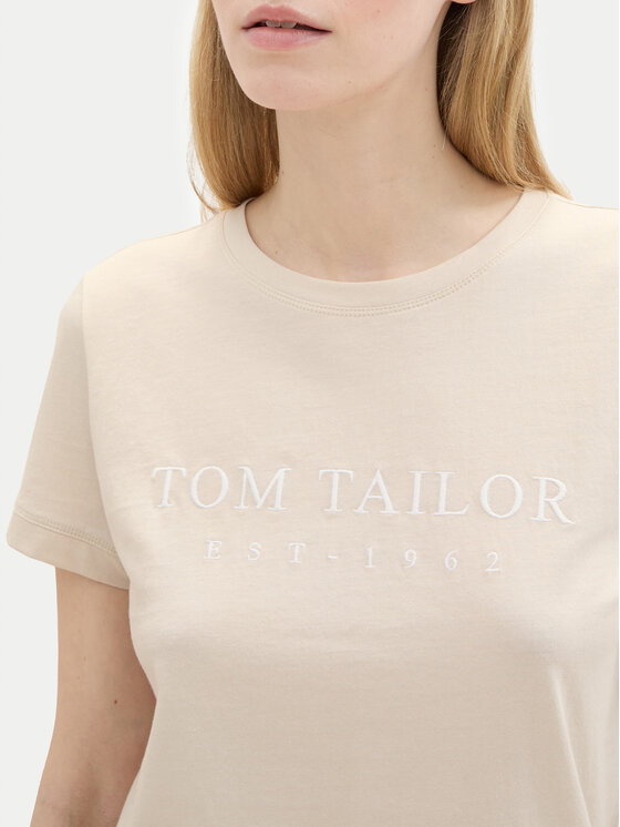 Tom Tailor Tom Tailor T-Shirt 1043695 Béžová Regular Fit