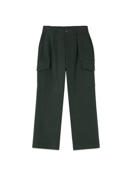 Oltre Oltre Spodnie materiałowe P755R009429N035 Zielony Baggy Fit