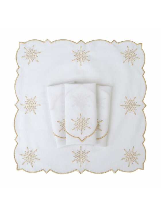 Roseberry Home Roseberry Home Serwetki haftowane Golden Stars Złoty