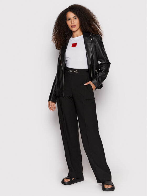 HUGO Hugo T-krekls Logo Label 50456008 Balts Regular Fit