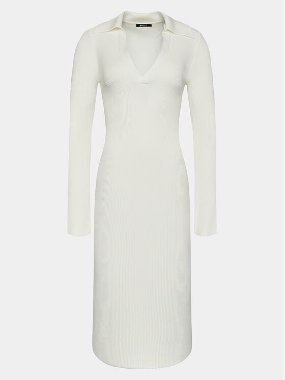 Gina Tricot Gina Tricot Плетена рокля 20110 Екрю Regular Fit