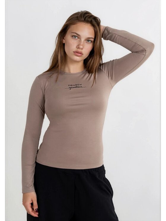 DKaren Sport DKaren Sport Bluzka EQ32 Beżowy Classic Fit