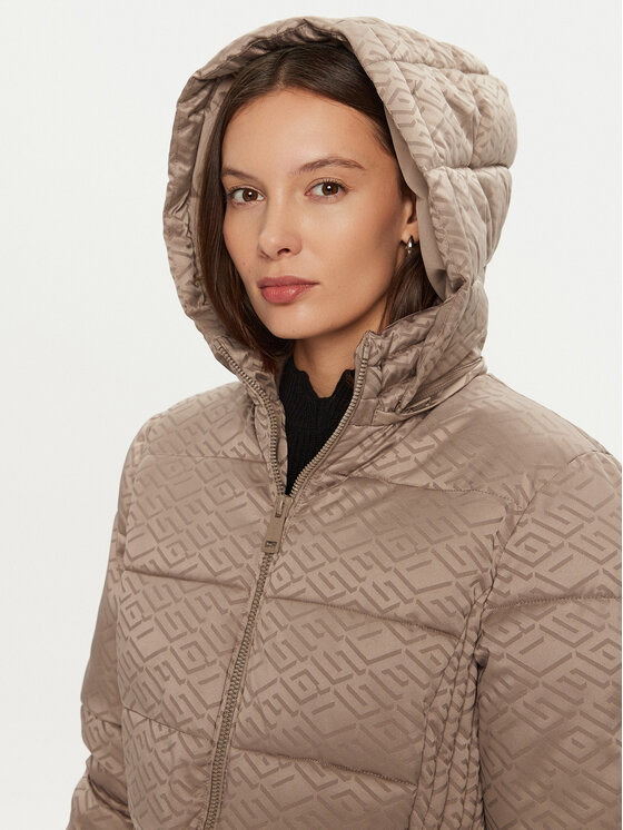 Guess Guess Télikabát Seline W4BL58 WGL72 Barna Regular Fit