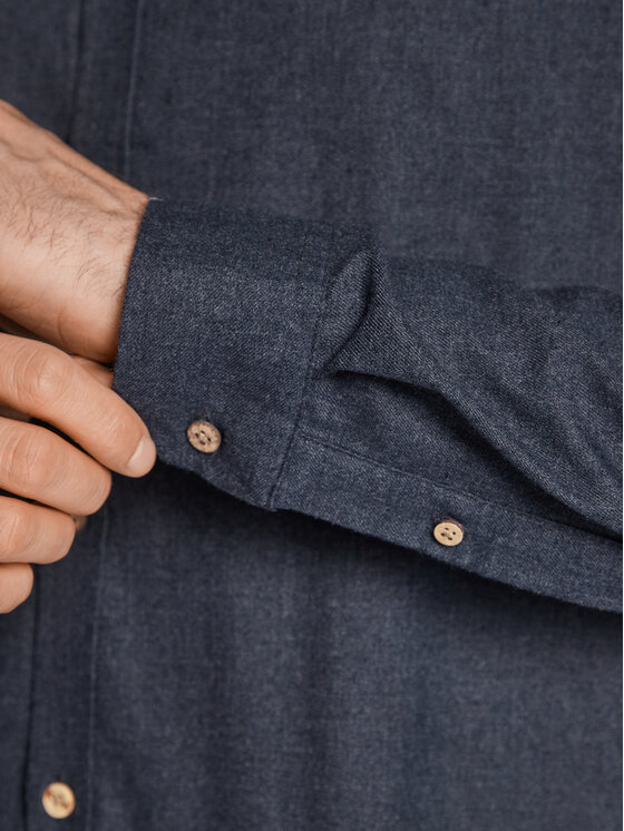 Solid Solid Koszula Pete 21107465 Granatowy Regular Fit